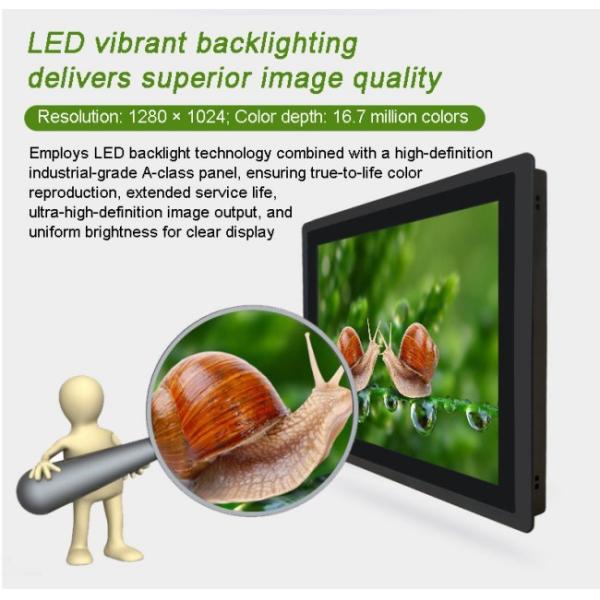Metal Case Industrial Computer Monitor IP65 Waterproof 15 Inch Open Frame Touch Screen with USB RS232