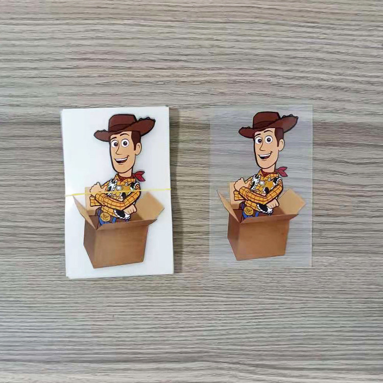 Custom Artwork Heat Transfer Printed Stickers Fabric Heat Transfer Tag
