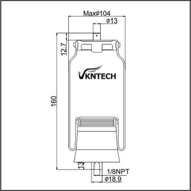 VKNTECH 1S 7059 Air Suspension Sleeve Type Air Springs W02-N19-7059 W02-N19-7069 VKNTECH 1S7059