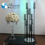 ZT-471 Saixin new wedding centerpieces Grey color crystal candlestick