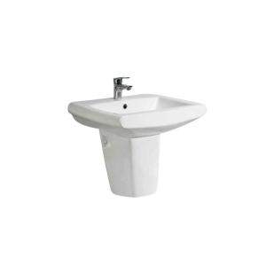 Wholesale Factory Direct Hand Wash Wall Hung Basins Ceramic Semi Pedestal Basin For Bathroom from china suppliers