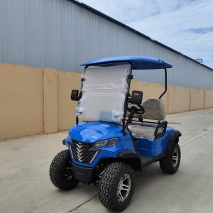 Wholesale Blue Two-Seater Off-Road Mini Electric Golf Cart With Front Suspension Disc Brake from china suppliers