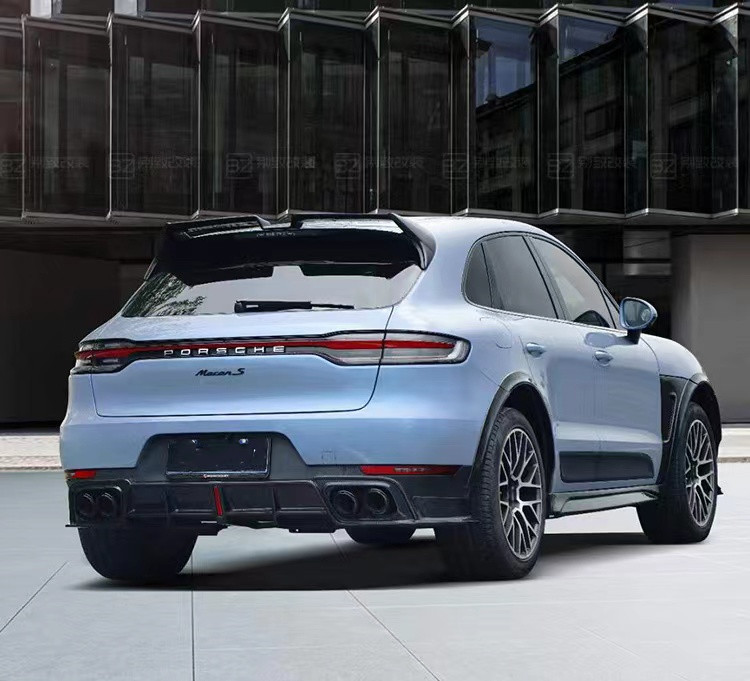 For Porsche Mancan Carbon Fiber Body Kit Mancan Upgrades the CMST-style Carbon Fiber Front Lip Diffuser Spoiler Widebody Kit