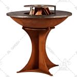 Assembled Corten Steel Fireplace Outdoor Garden Heavy Charcoal Barbecue Grills
