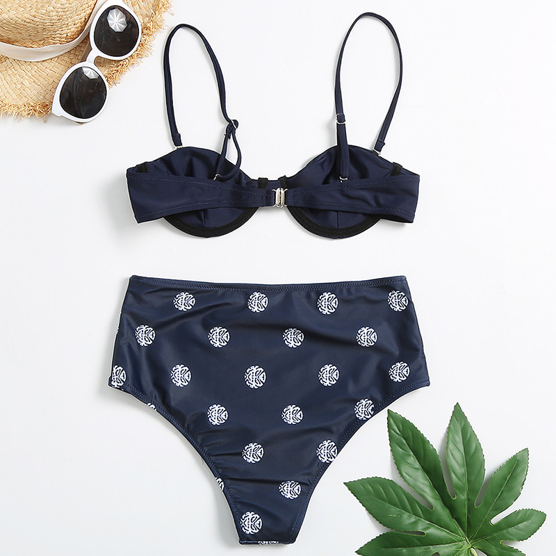Tiered Layer Tie a Knot Front Top With Low waist Bikini swimsuit high cut