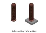 Bolte Welding Studs for Short Cycle Stud Welding Threded Stud Type PS