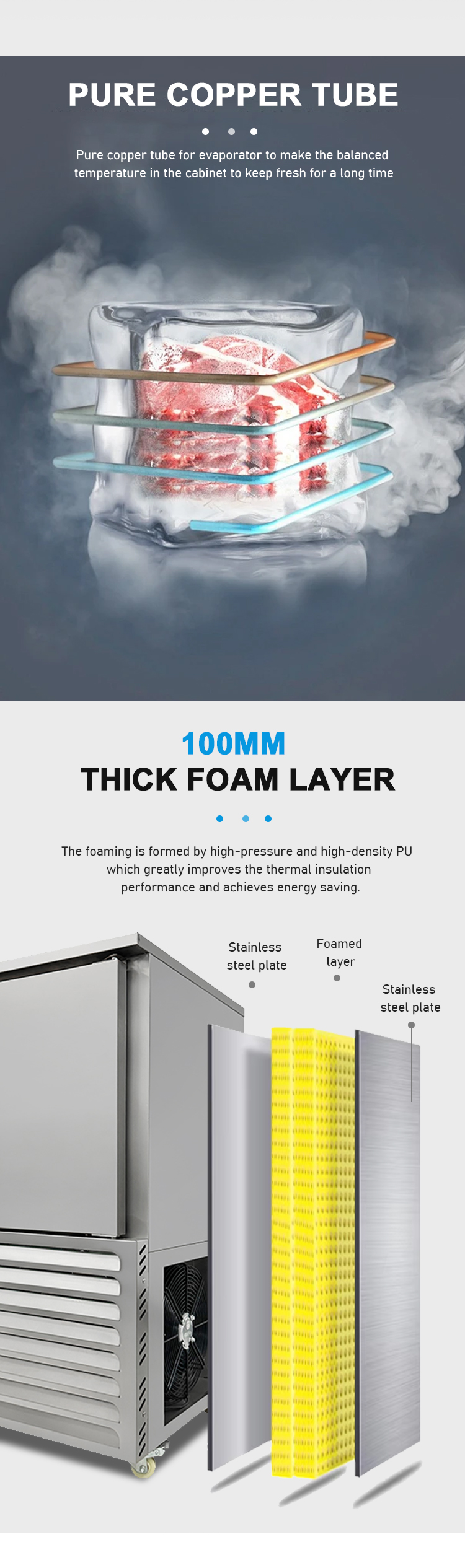 Vegetables Fruit Shrimp Tunnel Quick Freezer Quick Frozen Iqf Tunnel Blast Freezer -80C to 0C Temperature Control 220V