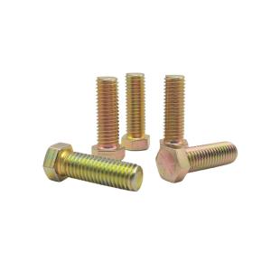 Wholesale M10*30 Environmental Protection Color Zinc External Hexagon Bolt Electrophoresis Black Hexagon Full Tooth Screw from china suppliers