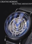 KINYUED J069 skeleton luxury leather waterproof oem brand hands wristwatches