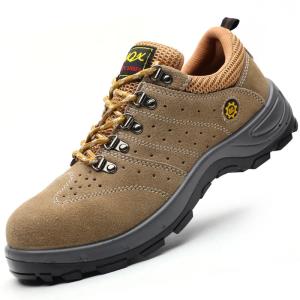 Wholesale PU Suede Leather Working Shoes Unisex Metal Toe Safety Shoes For Autumn from china suppliers