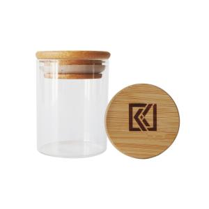 Wholesale 2oz 3oz Wood Lid Borosilicate Glass Jar For Weed Dry Products from china suppliers