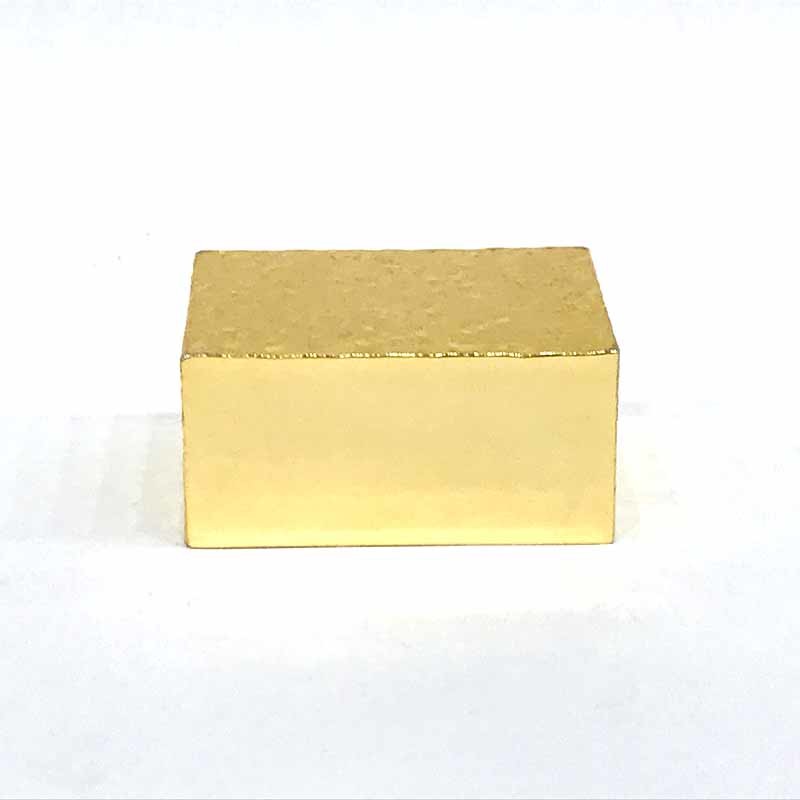 Rectangle shape gold color Zamak Perfume Bottle Cap