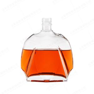 Wholesale 700ml Collar Material Glass Tequila Rum Whisky Liquor Spirit Glass Bottle from china suppliers