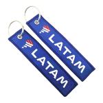 LATAM Custom Embroidered Keychain Lightweight Embroidered Name Keychain