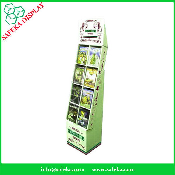 Eight pockets China Manufacturer supermarket equipment floating shelf display for DVD CD