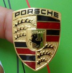 Wholesale Copper / gold / silver customed size Porsche Metal lapel pin badge from china suppliers