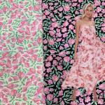 150cm Polyester Chiffon Floral Shirt Printed Woven Fabrics Abrasion Resistant