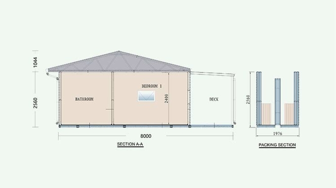 Light Steel Frame Prefab Mobile Homes House Kits To Build Metal WPC Cladding