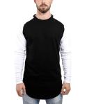 Men′s Baseball Long Sleeved T-Shirt Oversize Fashion Basic Sleeve Raglan Men′s