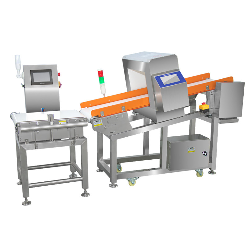 Processing Easy Operation High Speed Combo Metal Detector And Checkweigher For Sliver Products