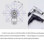 Right Angle 2 Pin Female Connector Rotatable For RED Komodo Camera