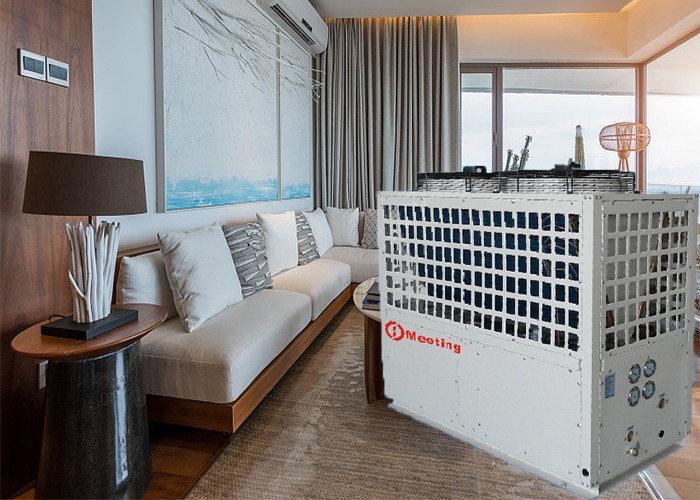 Rated 25KW Pool Heat Pump Cooling Top Blow V - EVI High Temperature Machine