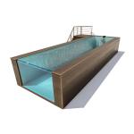 Acrylic Fiberglass Freestanding Container Swimming Pool TUV Certified for Family