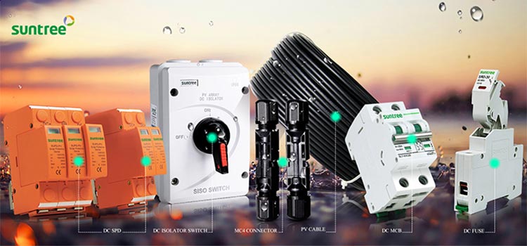 DC 1000Volt 3Pole 20KA SUPH12-PV Surge Protective Device