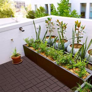 Wholesale Outdoor Rubber Paver Tiles All Weather Use, Waterproof Pavers For Pool Balcony Backyard Porch, Dark Grey from china suppliers