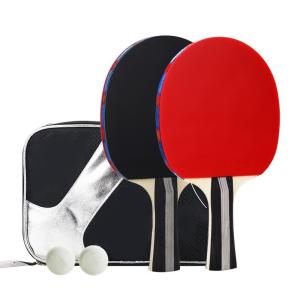 Wholesale 2 Bat Portable Table Tennis Set 5 Layer Poplar Strengthening Blade Attack Power from china suppliers