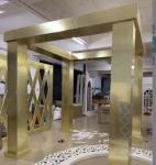 Hot sale decoration white acrylic fabric arches for wedding backdrop
