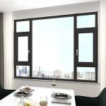 Aluminum Villa House Glass Casement Windows with Horizontal Opening and