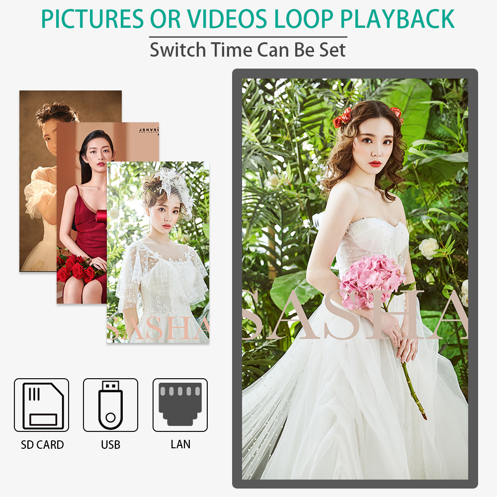 Tft Commercial Touchscreen Lcd Advertising Screen 18.5" Wall Mounted