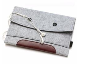 Wholesale Felt Material Travel Ticket Wallet Grey / Red / Green Color Optional from china suppliers