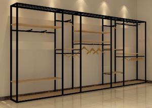 Wholesale Fashion Iron Baking Garment Display Stands , Retail Store Clothing Display Shelves from china suppliers
