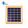 Buy cheap 2W 6V high efficiency Glass Laminated solar panel ZW-2W-6V transparent glass from wholesalers