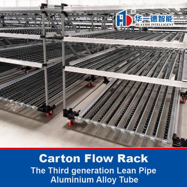 Aluminum alloy Lean Pipe Flow Material rack Carton Flow Rack Gravity roller rack