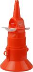 Red Broiler Feed Pan Chicken Feeders And Drinkers Stainless Steel