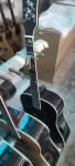 Custom Grand 41 inch Dreadnought Acoustic Guitar in Dark Brown Finish Flamed