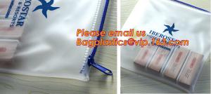 Wholesale Transparent pvc slider zip bag with blue side gusset, pvc zipper lock slider bag, Zipper slider clear pvc bag for ruler from china suppliers