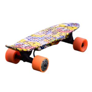 Wholesale Childrens Portable Electric Skateboard , Orange Four Wheel Electric Scooter from china suppliers
