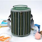 Barrel Shape Polyester Insulated Tote Lunch Bag