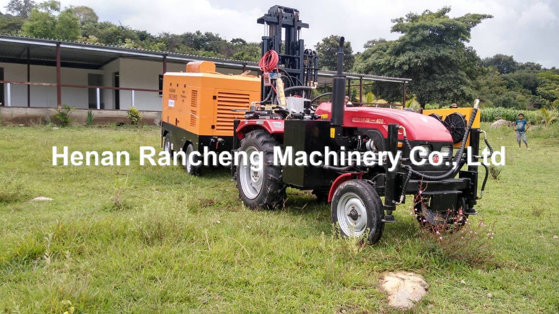 200m Depth Borehole Drilling Machine 40hp Horse Power Trailer Mounted Drill Rig