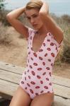 Solid color Scoop Neck Sport Top With High Waist Bikini