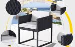 4 Seater Outdoor Dining Set Rattan Furniture Patio Rattan Dining Table Chair Set
