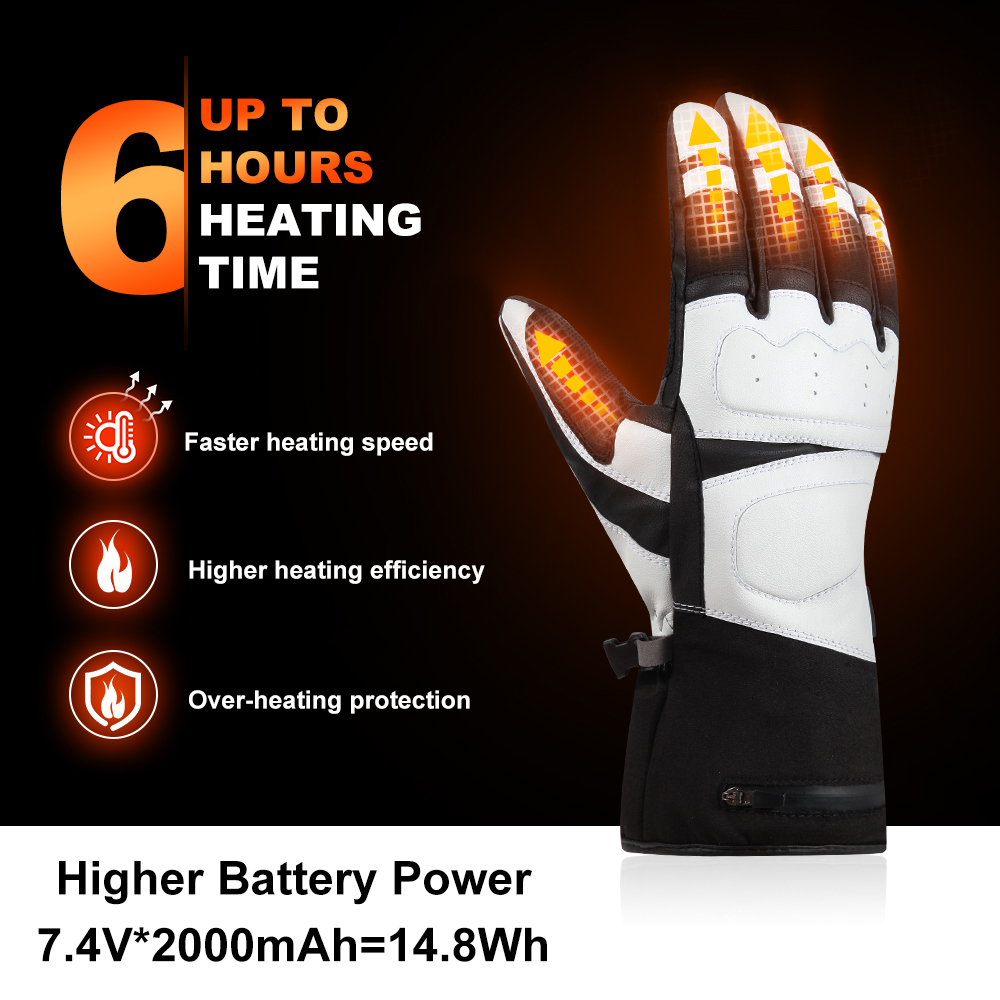 Electric Rechargeable Warming Gloves 7.4V 12V Polyester