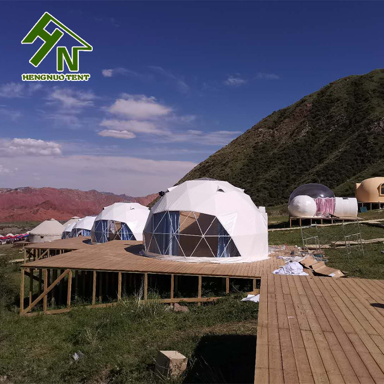 Tourist Attraction Hotel Geodesic Dome Tent For Living Room Tear Resistant