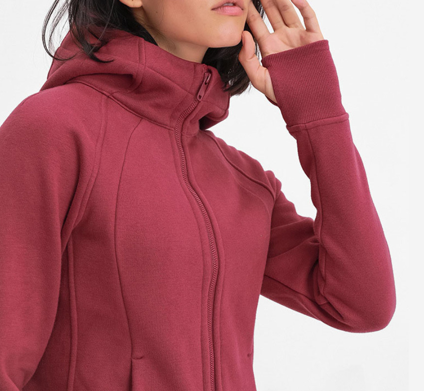 Zip Up Hoodie 320gsm Sports Track Jackets Women Track Suits