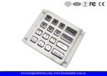 16 Long Travel Button Metal Numeric Keypad Rugged RS232 For Industrial