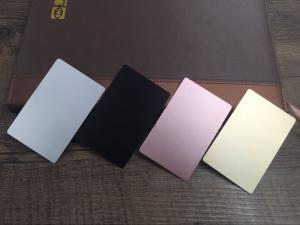 Wholesale Engraved Metallic Print Aluminium Business Cards , Elegant Metal Visiting Card from china suppliers